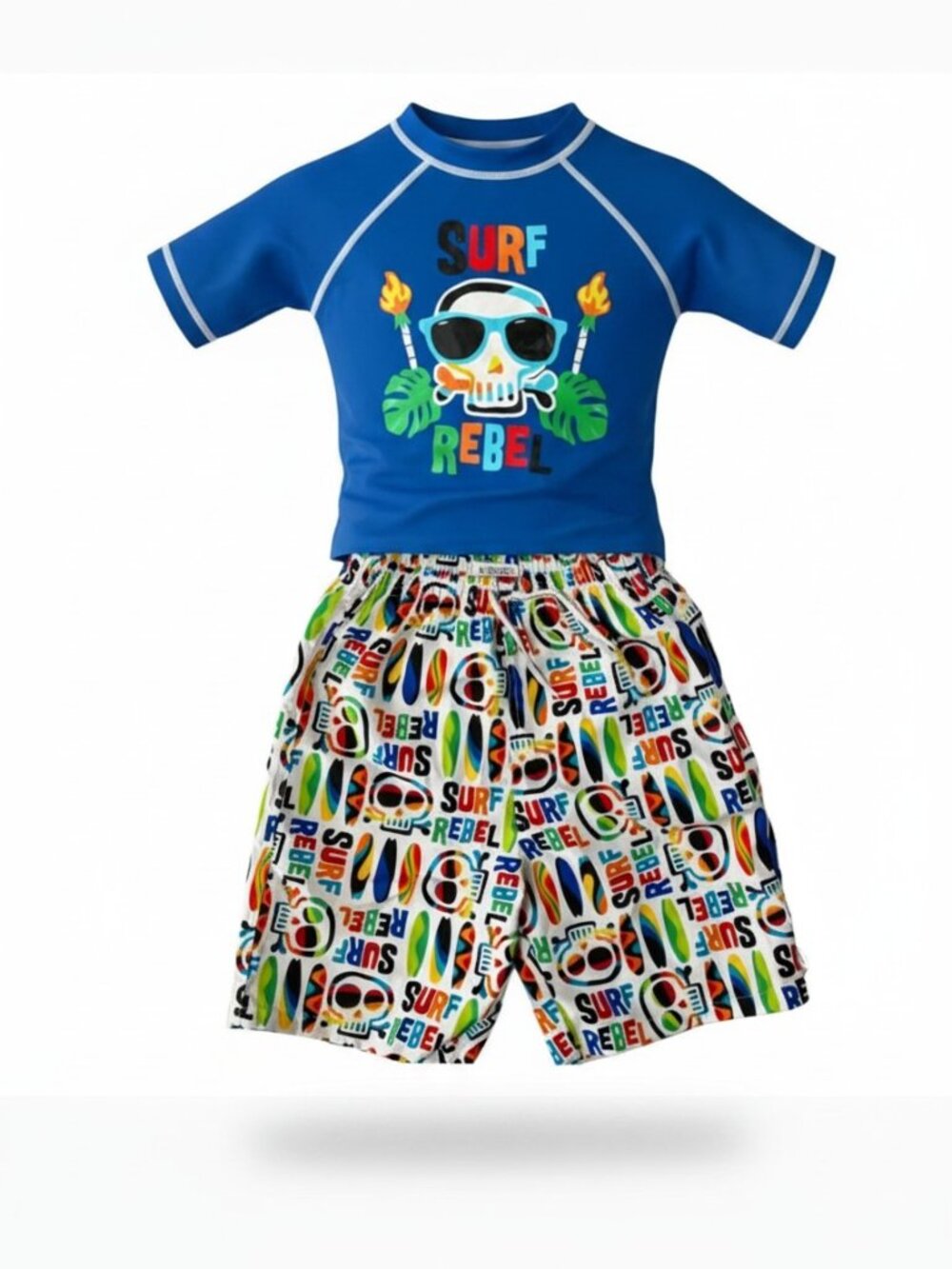 5 for $25✨ Kids Rashguard Set - Blue and Multicolor